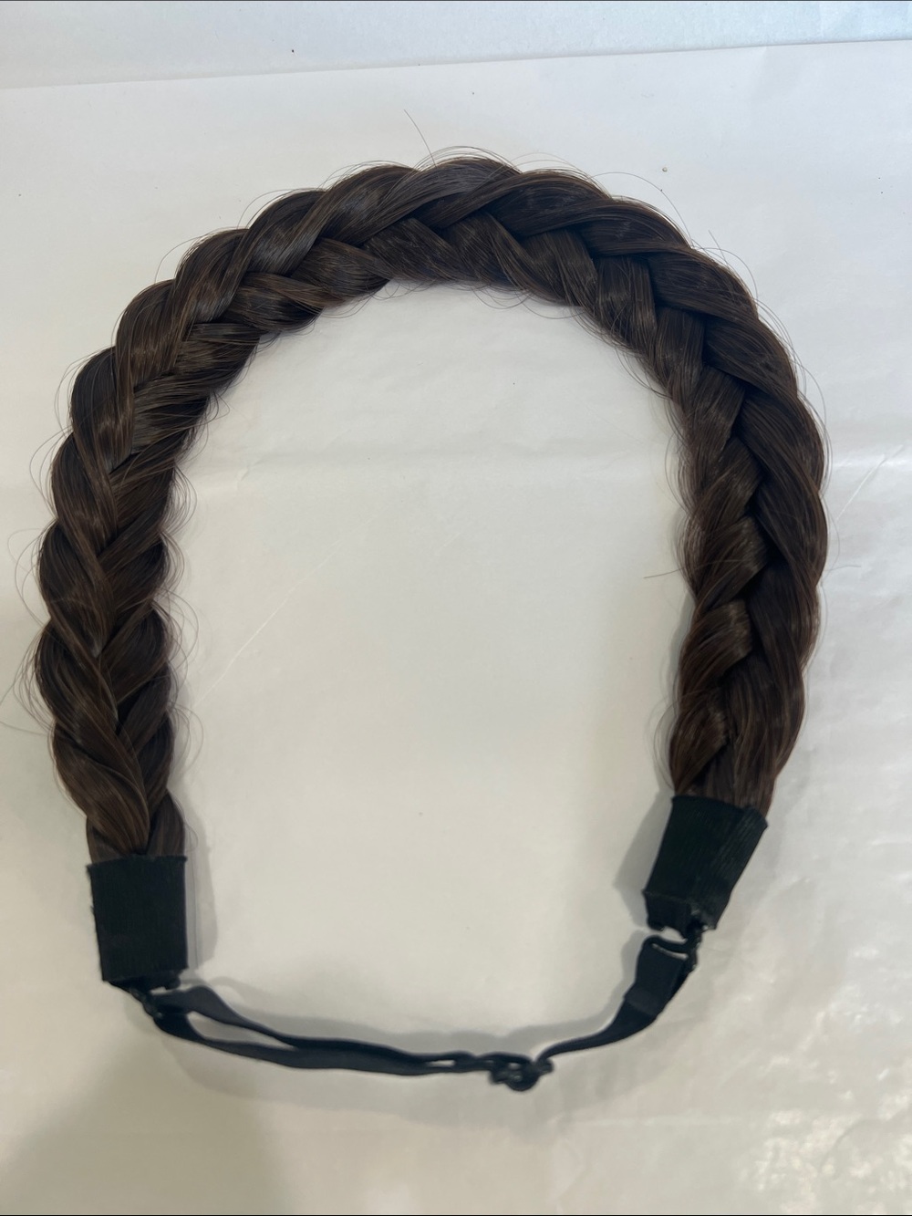 Adjustable Braided Brown Halo Headband - Women Hair Accessory